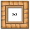 3x3 Modern Bamboo Picture Frame with UV-Resistant Acrylic & Acid Free Backing, Available in 5 Finishes - Gold, Silver, Brown, Black, and Natural